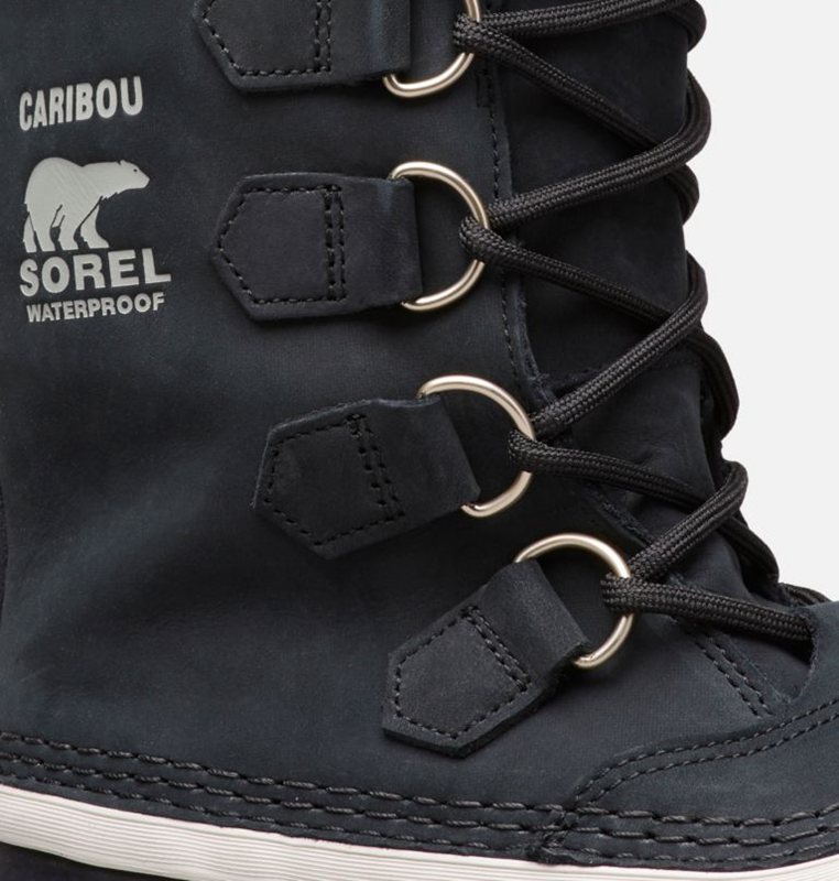 Womens Snow Boots Black - Sorel Caribou® Low - 801953-WLB